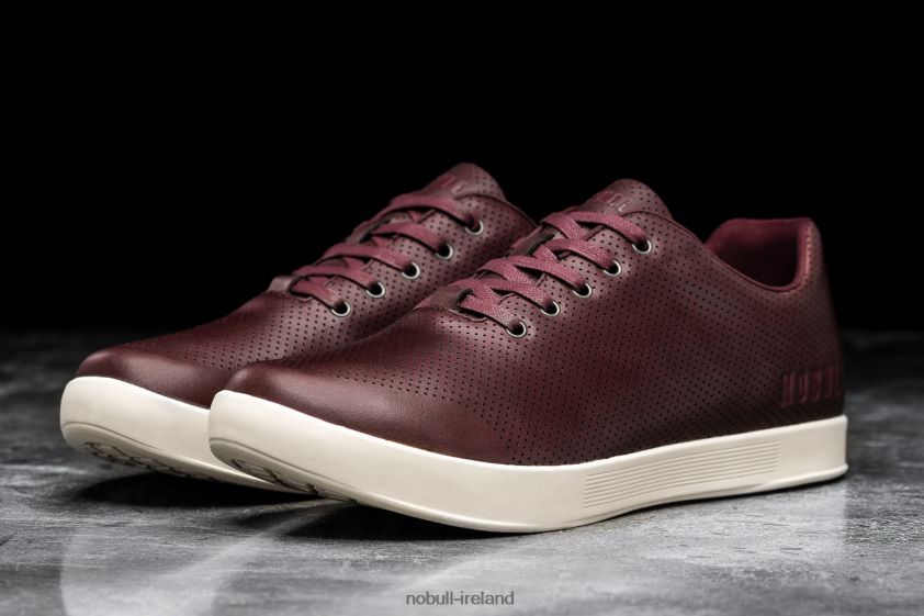 Burgundy Leather Trainer Nobull Men BRX6B669