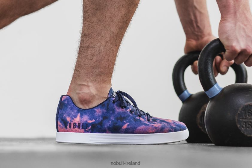 Indigo & Pink Tie-Dye Canvas Trainer Nobull Men BRX6B621