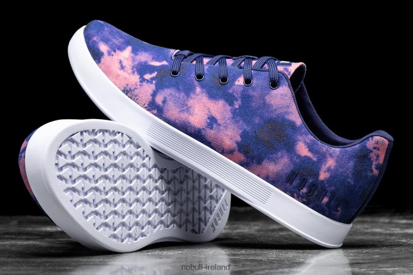 Indigo & Pink Tie-Dye Canvas Trainer Nobull Men BRX6B621