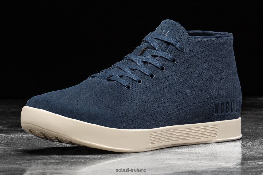 Navy Ivory Suede Mid Trainer Nobull Men BRX6B645