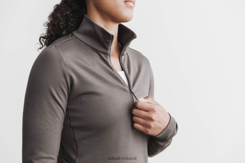 Blended Merino Wool 1/4 Zip Nobull Women BRX6B6719