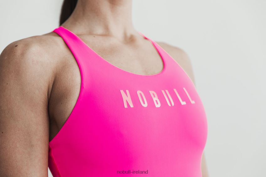 NOBULL N68P2P1821Women's One Piece Swimsuit (Neon) Pink