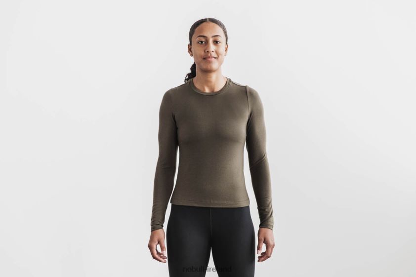 Blended Merino Wool Long Sleeve Tee Nobull Women BRX6B6698