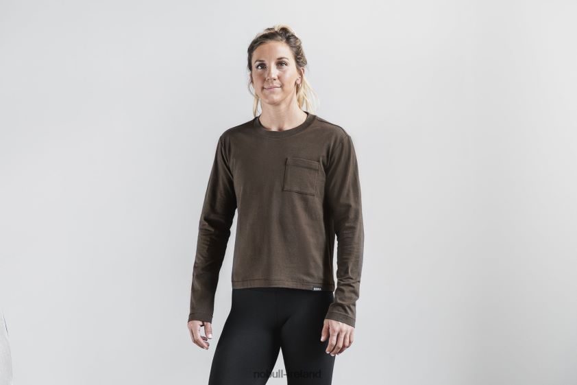 Heavyweight Long Sleeve Pocket Boxy Tee Nobull Women BRX6B61137