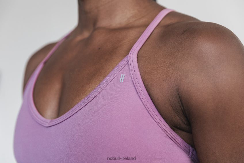 NOBULL N68P2P1863V-Neck Sports Bra (Matte) Orchid