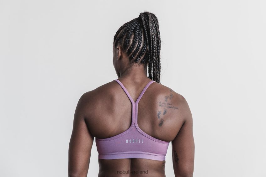 NOBULL N68P2P1863V-Neck Sports Bra (Matte) Orchid