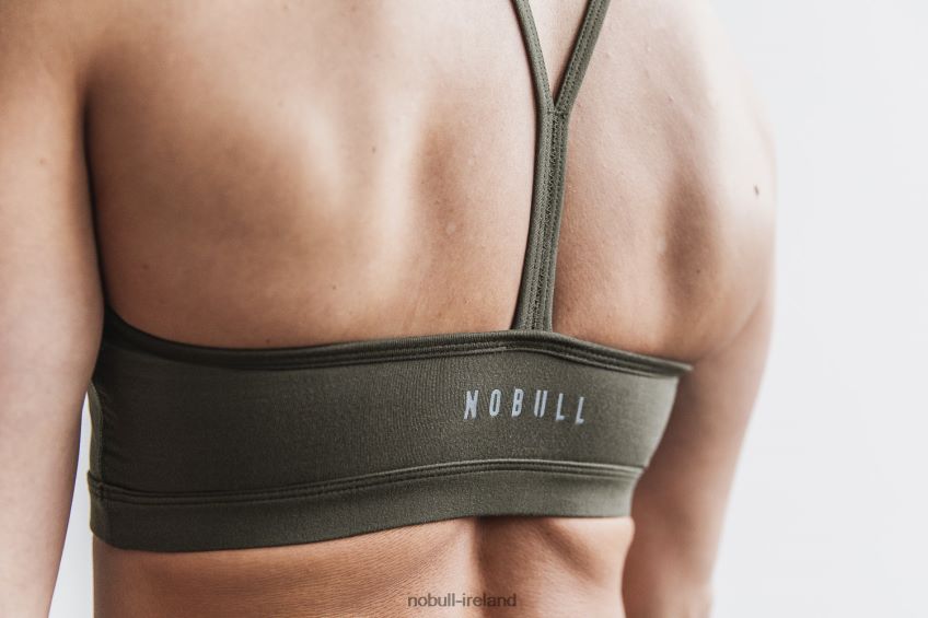 NOBULL N68P2P1880Halter Sports Bra (Matte) Army