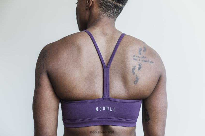 NOBULL N68P2P1881Halter Sports Bra (Matte) Plum