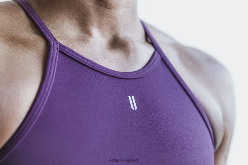 NOBULL N68P2P1881Halter Sports Bra (Matte) Plum