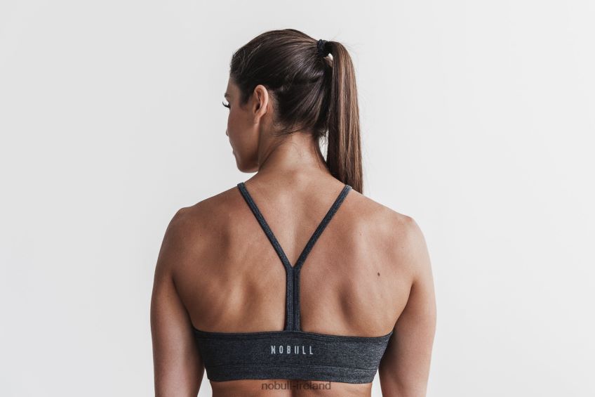 NOBULL N68P2P1883Halter Sports Bra (Matte) Charcoal