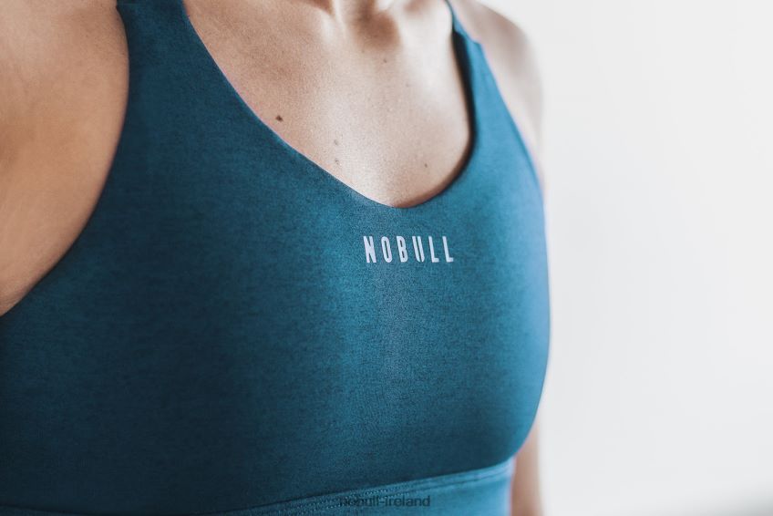 NOBULL N68P2P1958Pace Sports Bra (Plush Heather) Teal