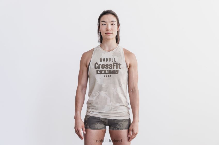 NOBULL N68P2P1997Women's Crossfit Games 2022 High-Neck Tank Oatmeal