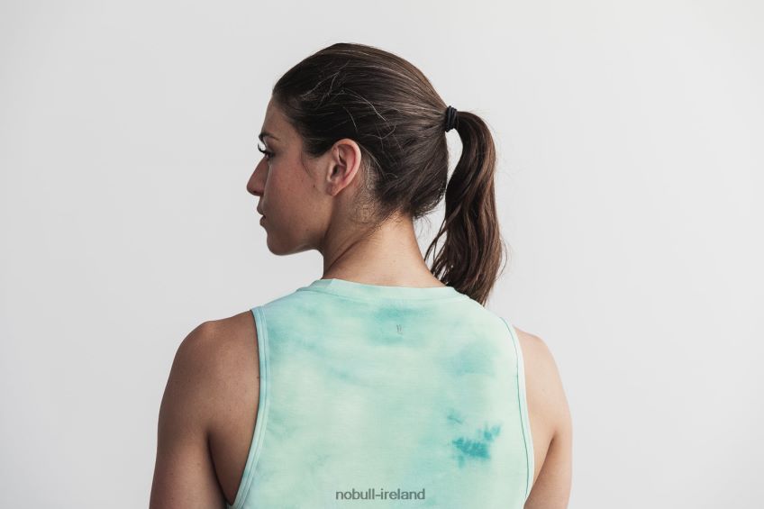 NOBULL N68P2P2055Women's Muscle Tank (Tie-Dye) Vanilla & Aqua