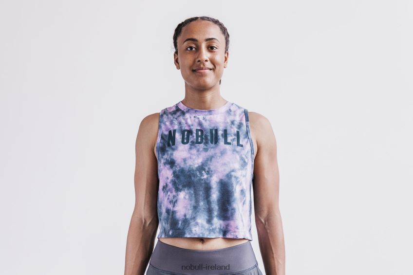 NOBULL N68P2P2056Women's Muscle Tank (Tie-Dye) Pink & Slate