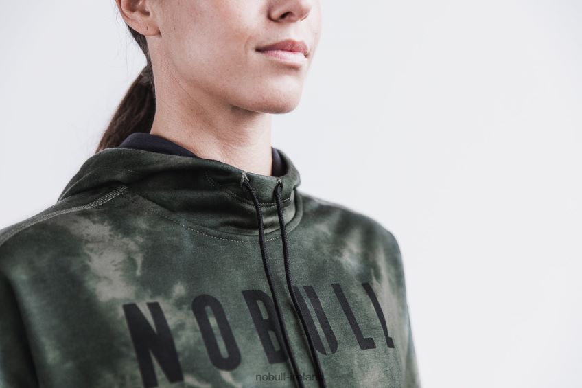 NOBULL N68P2P2097Women's Hoodie (Tie-Dye) Army