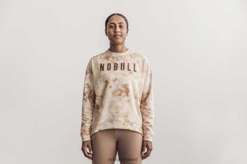 NOBULL N68P2P2100Women's Crew Sweatshirt (Tie-Dye) Ivory