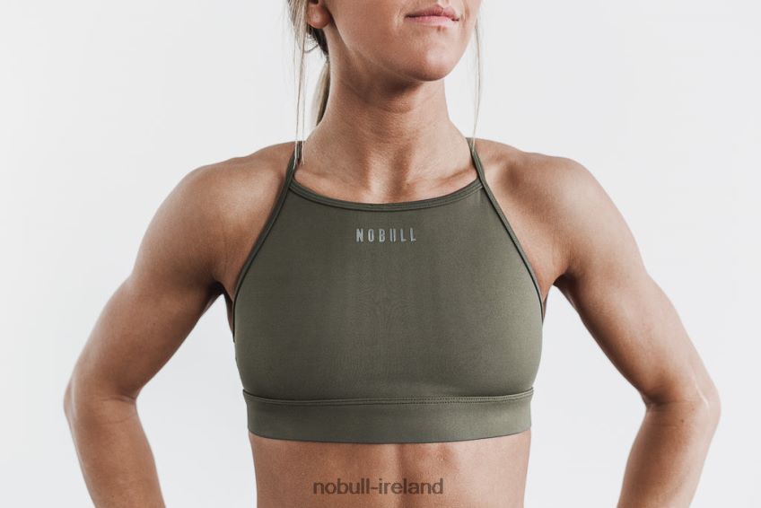 NOBULL N68P2P2118High-Neck Sports Bra Army