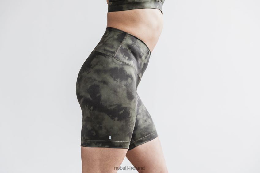 NOBULL N68P2P2149High-Rise Short 6 (Tie-Dye) Army