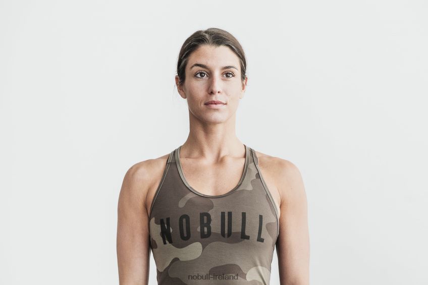 NOBULL N68P2P2228Women's Racerback Tank (Camo) Dark