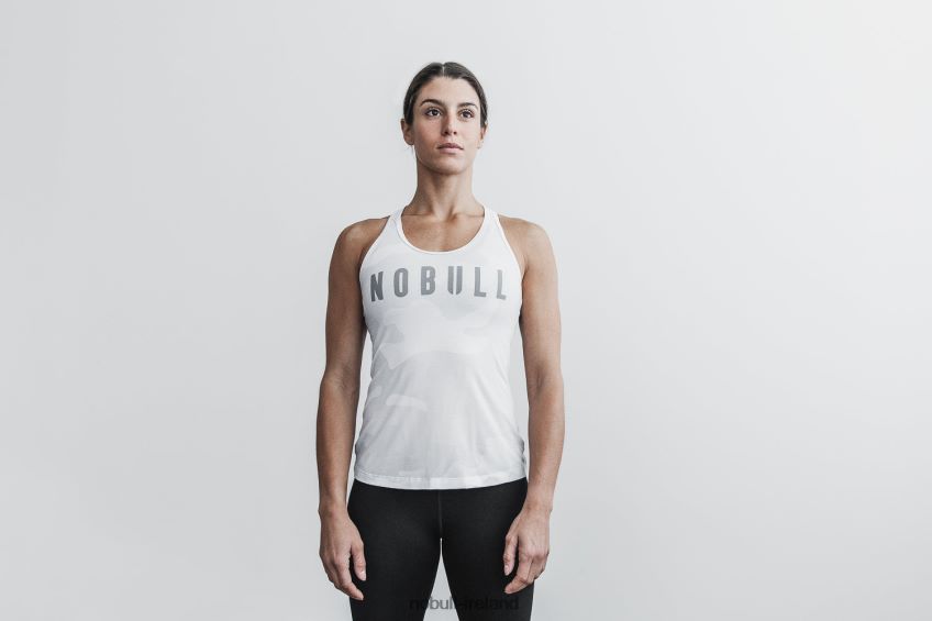 NOBULL N68P2P2229Women's Racerback Tank (Camo) White