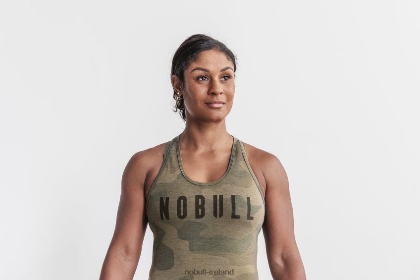 NOBULL N68P2P2231Women's Racerback Tank (Camo) Army