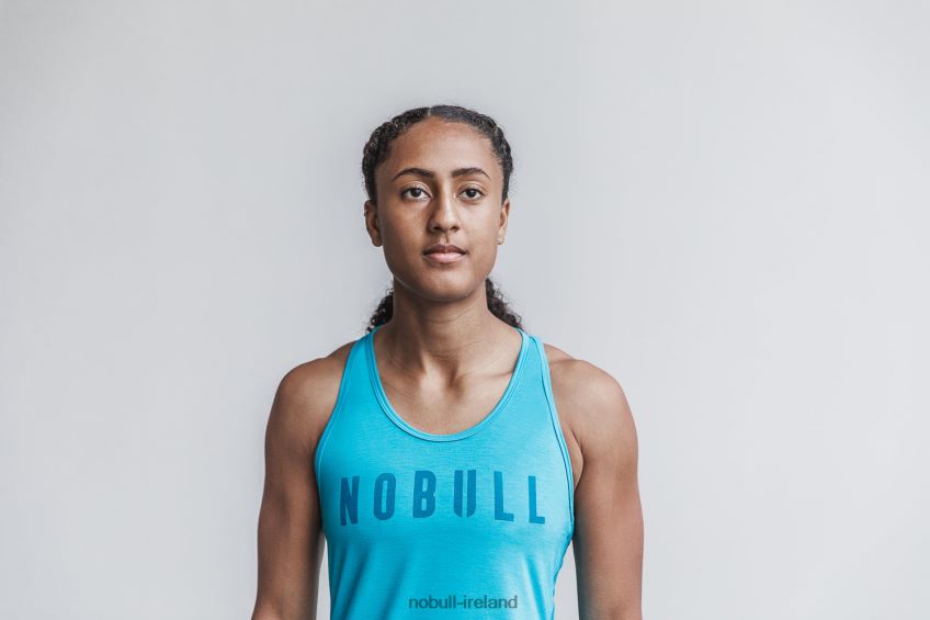 NOBULL N68P2P2240Women's Racerback Tank (Neon) Blue