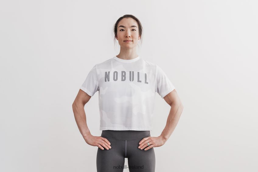 NOBULL N68P2P2359Women's Boxy Tee (Camo) White