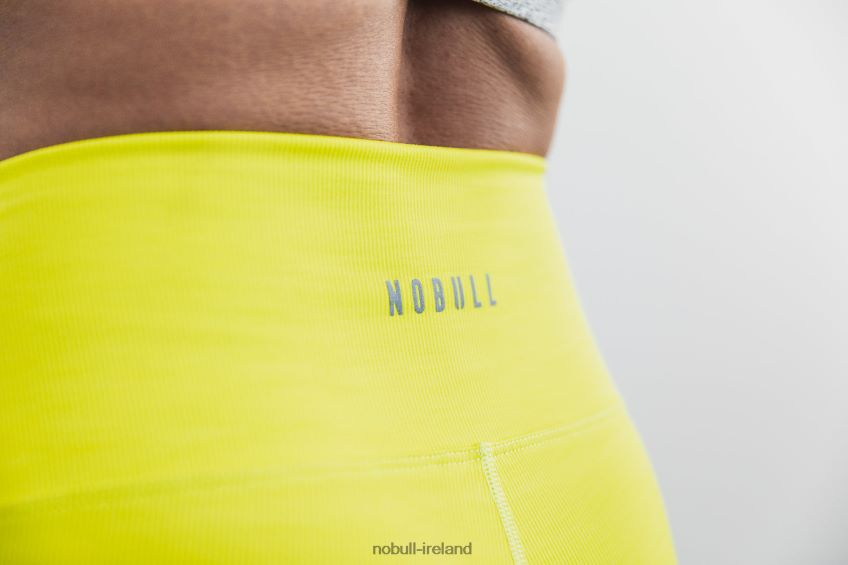 NOBULL N68P2P2383High-Rise Short 2 (Neon Ribbed) Yellow