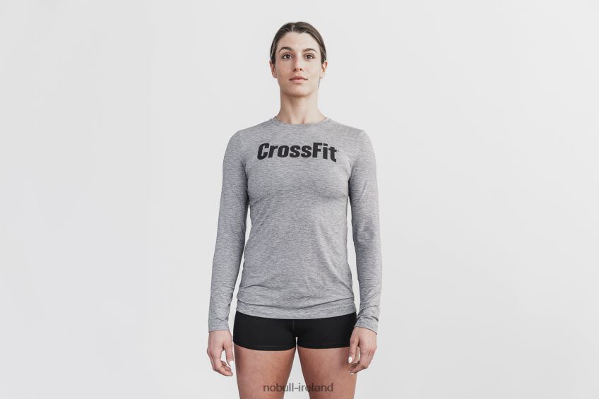 NOBULL N68P2P2430Women's Crossfit Long Sleeve Tee Grey