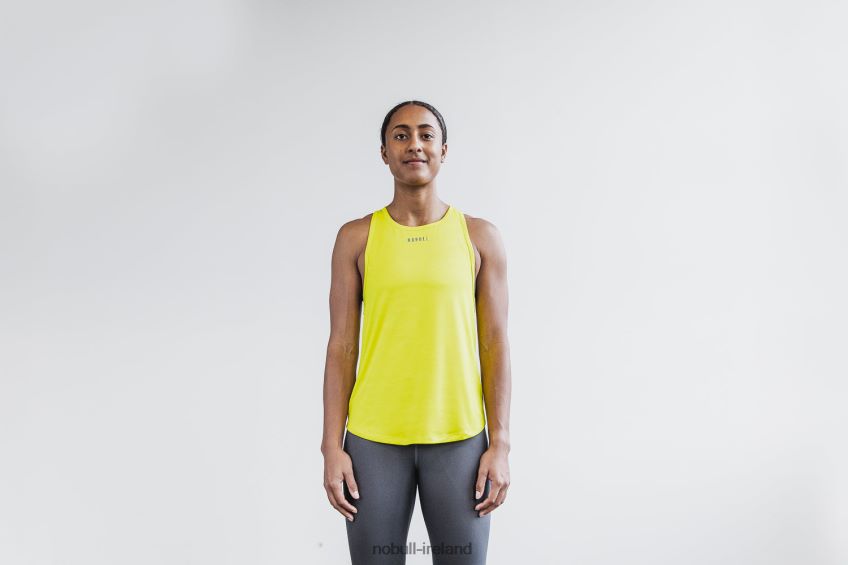 NOBULL N68P2P2473Women's Lightweight Textured Tank (Neon Camo) Yellow