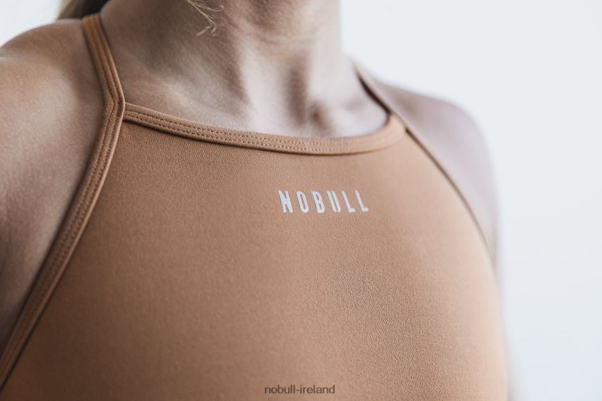 NOBULL N68P2P2484High-Neck Sports Bra (Matte) Toffee