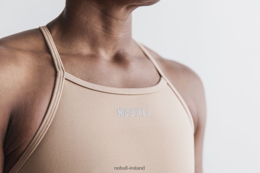 NOBULL N68P2P2486High-Neck Sports Bra (Matte) Sand