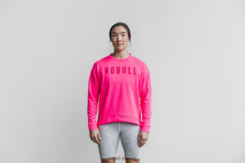 NOBULL N68P2P2490Women's Crew Sweatshirt (Neon) Pink