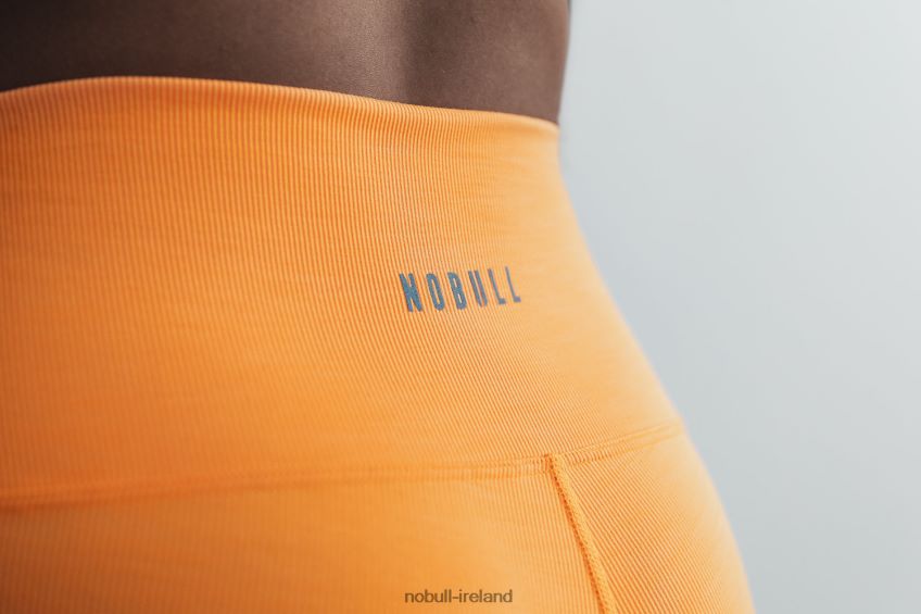 NOBULL N68P2P2501High-Rise Short 6 (Neon Ribbed) Orange