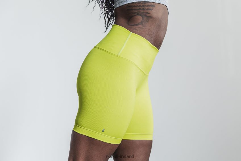 NOBULL N68P2P2503High-Rise Short 6 (Neon Ribbed) Yellow