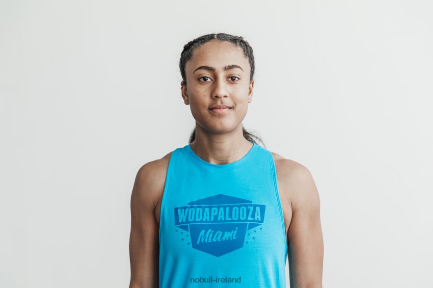 NOBULL N68P2P2507Women's Wodapalooza High-Neck Tank Blue