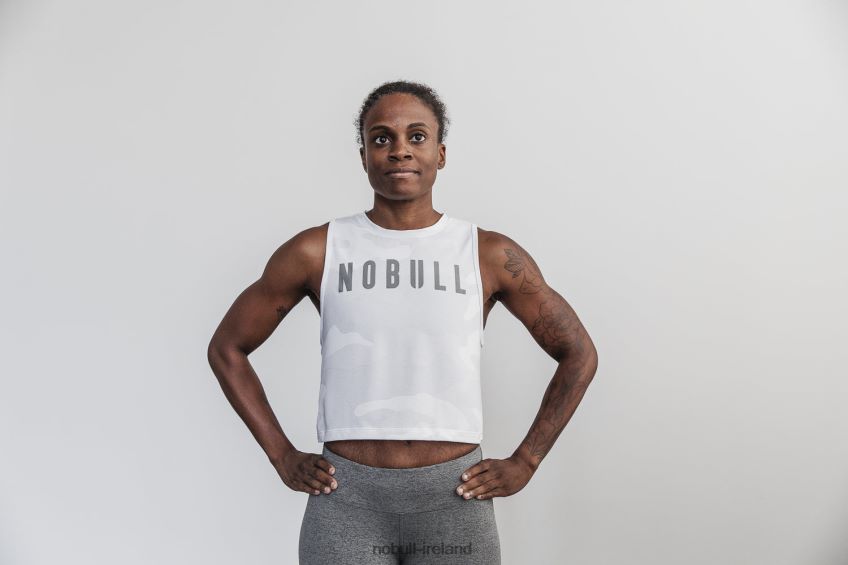 NOBULL N68P2P2608Women's Muscle Tank (Camo) White