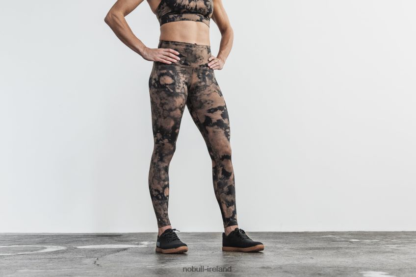 NOBULL N68P2P2636High-Rise Tight (Tie-Dye) Toffee & Black