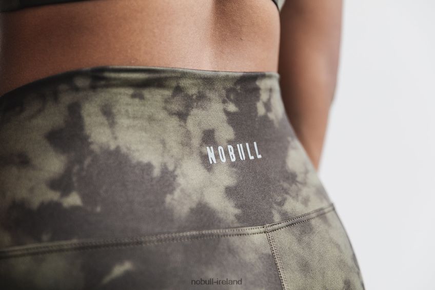 NOBULL N68P2P2649High-Rise Crop (Tie-Dye) Army