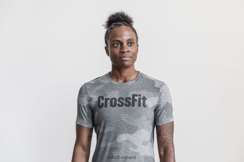 NOBULL N68P2P2681Women's Crossfit Tee (Camo) Grey