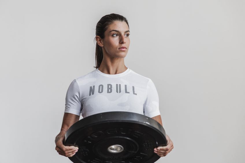 NOBULL N68P2P2693Women's Tee (Camo) White