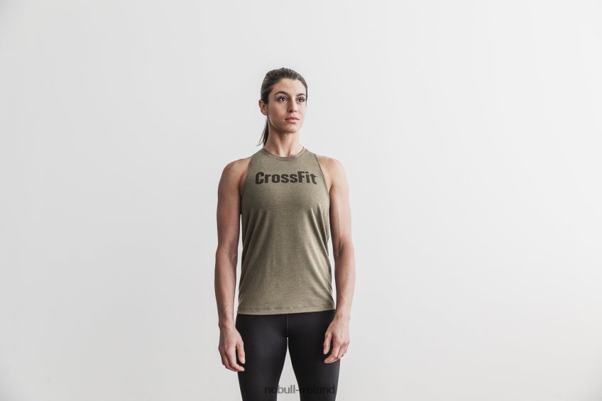 NOBULL N68P2P2741Women's Crossfit High-Neck Tank Army