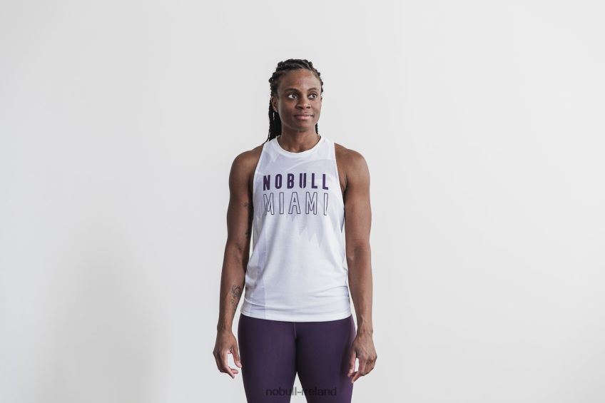 NOBULL N68P2P2759Women's High-Neck Tank (Miami Palm) Purple