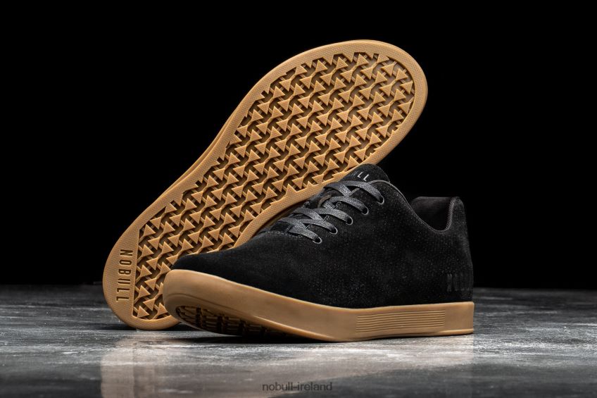 NOBULL N68P2P1402Women's Black Dark Gum Suede Trainer Back